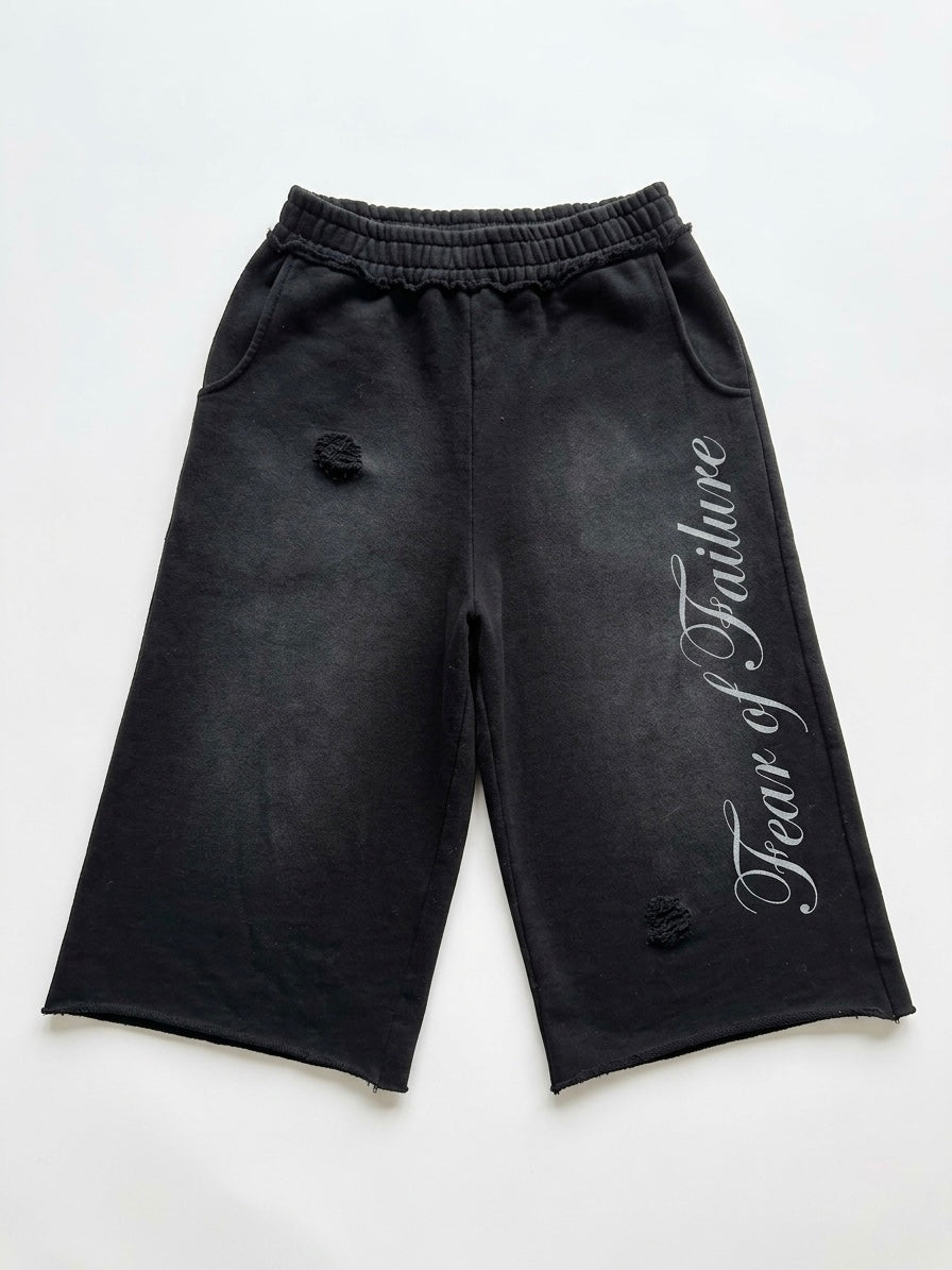 Black 3/4 "Fear of Failure" Shorts