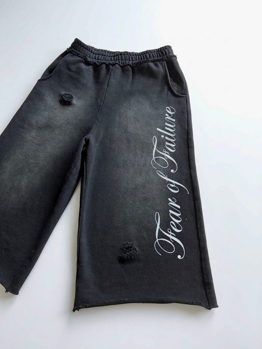 Black 3/4 "Fear of Failure" Shorts